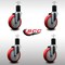 Service Caster 5'' SS Red Poly Wheel Swivel 1-3/4'' Expanding Stem Caster Set, 4PK SCC-SSEX20S514-PPUB-RED-134-4 - alternate 3
